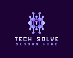 Tech Connection Hexagon logo design