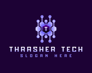 Tech Connection Hexagon logo design