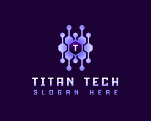 Tech Connection Hexagon logo design