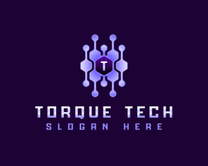 Tech Connection Hexagon logo design