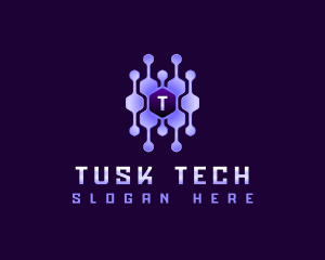 Tech Connection Hexagon logo design