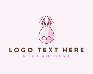 Kindergarten - Cute Bunny Rabbit logo design
