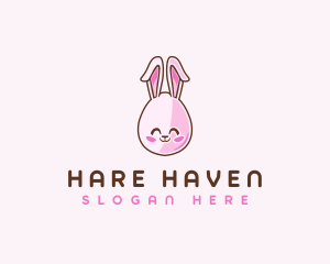 Cute Bunny Rabbit logo design