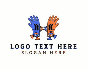 Cleaner - Cleaning Gloves Sanitation logo design