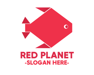 Origami Red Fish logo design