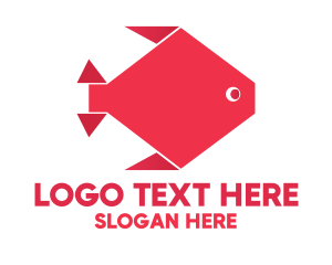 Origami Red Fish Logo