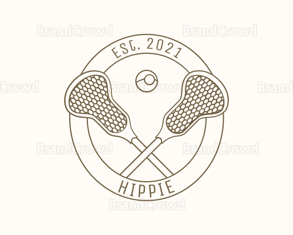 Monoline Lacrosse Equipment Badge Logo