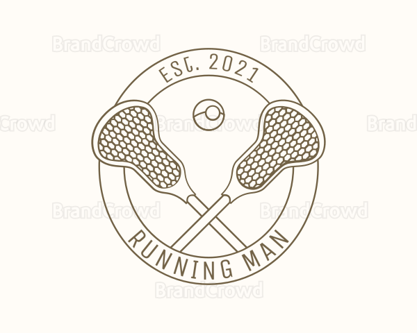 Monoline Lacrosse Equipment Badge Logo