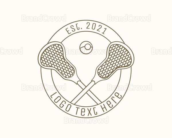 Monoline Lacrosse Equipment Badge Logo