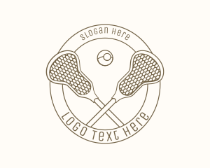 Monoline Lacrosse Equipment Badge Logo
