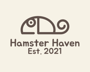 Hamster - Gray Mouse Outline logo design