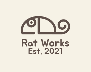 Rat - Gray Mouse Outline logo design
