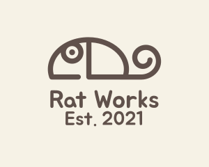 Gray Mouse Outline  logo design