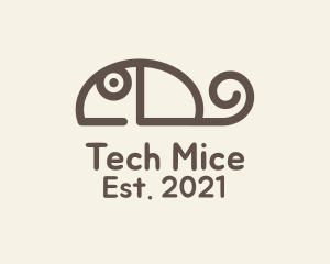 Gray Mouse Outline  logo design