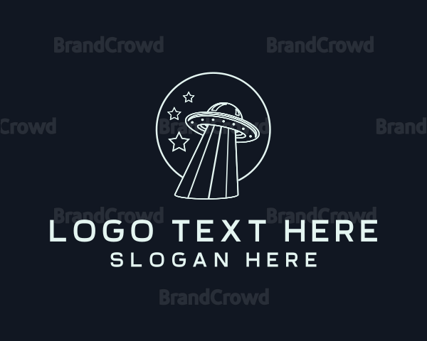 Ufo Alien Spaceship Logo