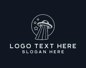 Ufo Alien Spaceship logo design