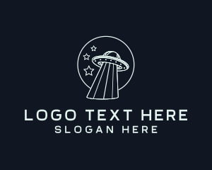 Ufo Alien Spaceship Logo