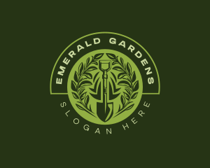 Leaf Garden Shovel logo design