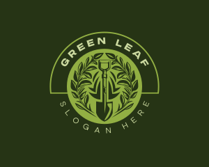 Leaf Garden Shovel logo design