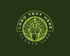 Vegetation - Leaf Garden Shovel logo design