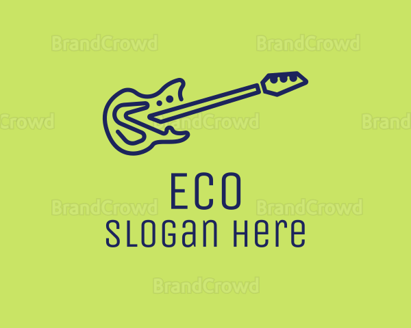 Blue Electric Guitar Logo