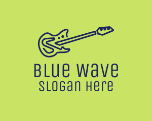 Blue - Blue Electric Guitar logo design