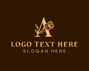 Ornament - Floral Luxury Letter A logo design