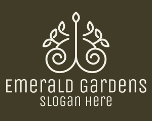 Symmetrical Garden Plant logo design