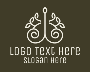 Symmetrical Garden Plant Logo