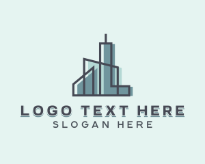 High Rise - Building Tower Construction logo design