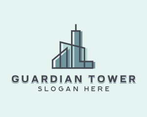 Building Tower Construction logo design