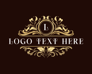 Decor - Elegant Floral Shield logo design
