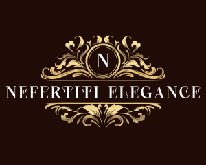 Elegant Floral Shield logo design