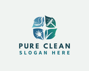 Eco Cleaning Housekeeping logo design