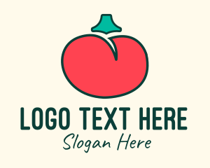 Healthy Food - Red Organic Tomato logo design