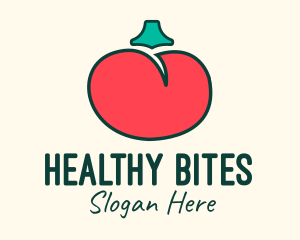 Red Organic Tomato logo design