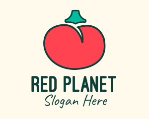 Red Organic Tomato logo design