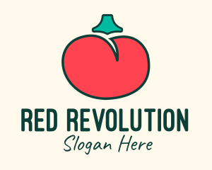 Red Organic Tomato logo design