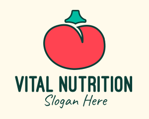 Nutritionist - Red Organic Tomato logo design