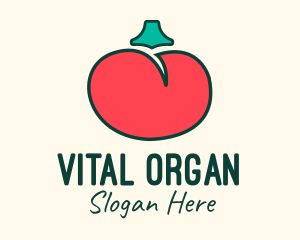 Red Organic Tomato logo design