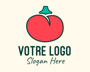 Farm Market - Red Organic Tomato logo design