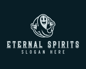 Ghost Spirit Cartoon logo design