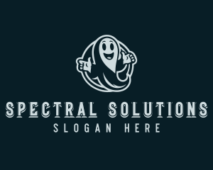 Ghost - Ghost Spirit Cartoon logo design