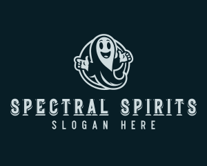 Ghost Spirit Cartoon logo design