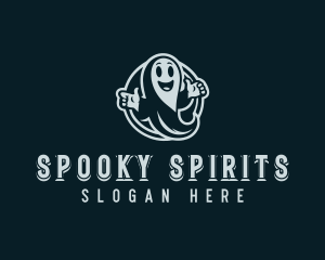 Ghost Spirit Cartoon logo design