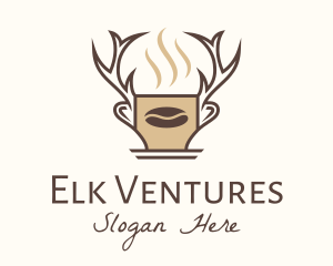 Elk - Deer Brewed Coffee logo design
