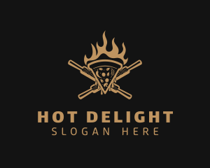 Hot Rolling Pin Pizza logo design