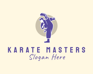 Karate Master Athlete logo design