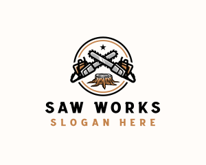 Chainsaw Stump Grinding logo design