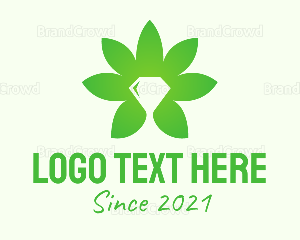 Diamond Cannabis Leaf Logo